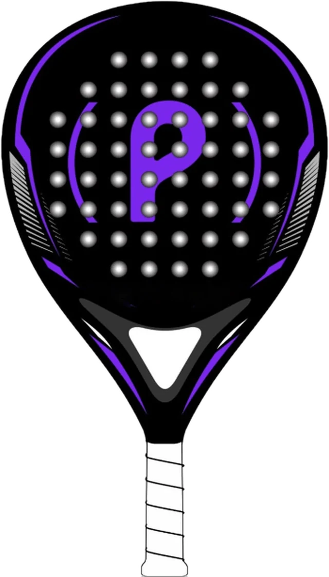 Der padelsmart-Schläger: schwarz mit lila P