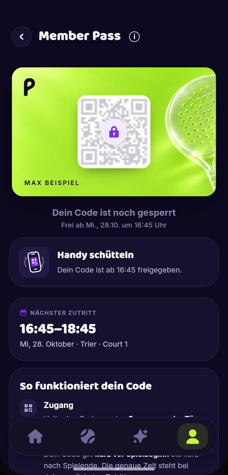 Member Pass: dein Code für die Tür
